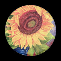 Big Tropical Sunflower Art - Multi magnets