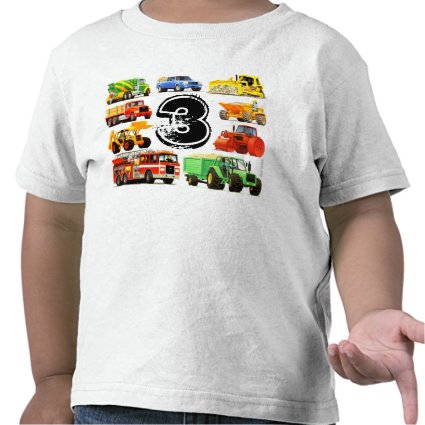 Big Trucks 3rd Birthday T Shirt