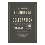Big Type 50th Birthday Invitations