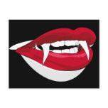 Big Vampire Lips with Fangs Postcard