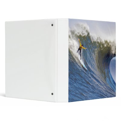 Big Wave at the Mavericks Surfing Competition 3 Ring Binders by wallarts