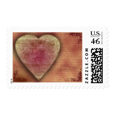 Big Wedding (or Valentine) Heart Postage Stamps