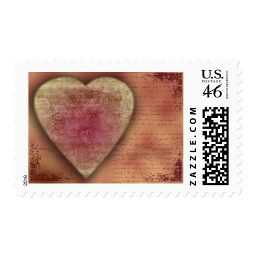 Big Wedding (or Valentine) Heart Postage Stamps
