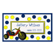 Big Wheel Childrens Calling Card Business Card Template