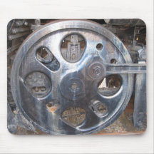 Big Wheels Keep on Turnin' Railroad Steam Engine Mousepad