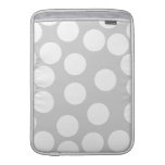 Big white dots on gray background. macbook air sleeve
