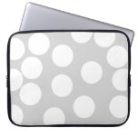 Big white dots on gray background. computer sleeve