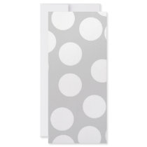 Big white dots on gray background. rack card