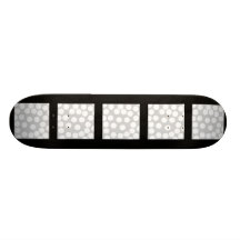 Big white dots on gray background. skate board decks