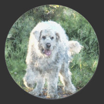 Big White Lovable Dog Pet-lover's Stickers stickers