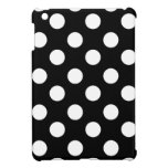 Big White Polka Dots on Black Case For The iPad Mini