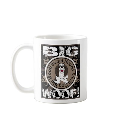 Big Woof Basset Hound Mug by haywiregraphics