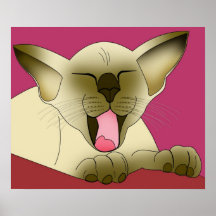 Big Yawn for a Little Kitten Poster