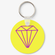 Big yellow diamond keychain by toonavon001 Big yellow diamond keychain