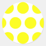 Big Yellow Dots Round Stickers