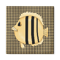 Big Yellow Fish Refrigerator Magnets
