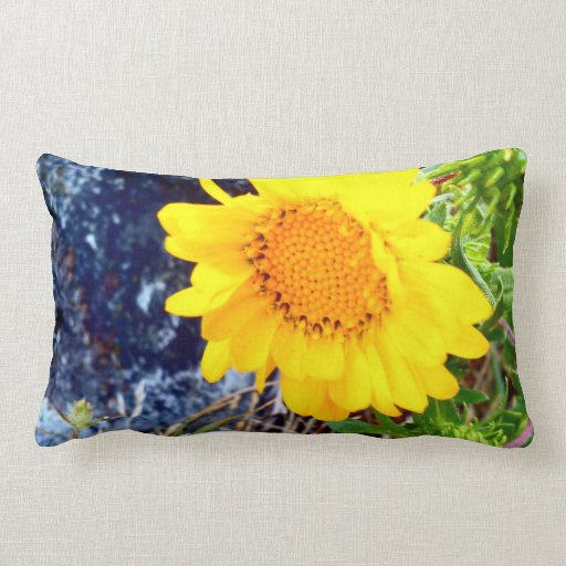 Big Yellow Flower Pillow Zazzle
