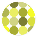 Big Yellow Polka Dots Round Sticker