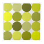 Big Yellow Polka Dots Ceramic Tile