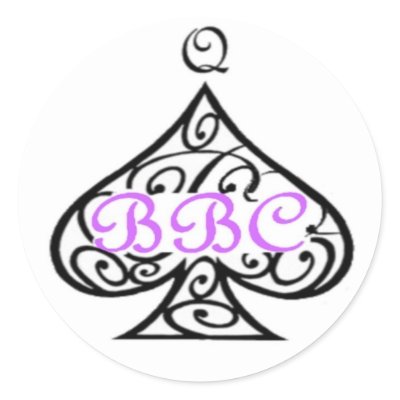 BigBlackCock Queen Of Spades Round Stickers by QueenCuckoldress