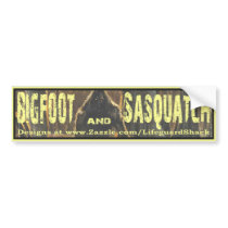 BIGFOOT AND SASQUATCH Designs by LifeguardShack - Bumper Stickers