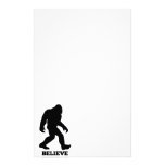 Bigfoot BELIEVE Sasquatch Stationery Design