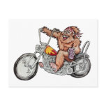 Bigfoot Biker Postcard