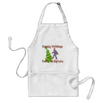Bigfoot Christmas aprons