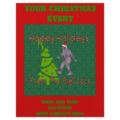 Bigfoot Christmas Flyers by orsobear