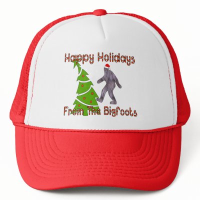 Bigfoot Christmas Mesh Hat by orsobear