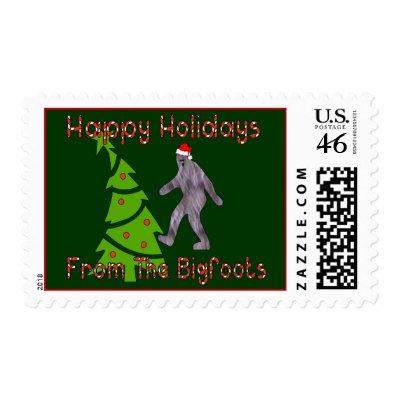 Bigfoot Christmas Stamps by orsobear