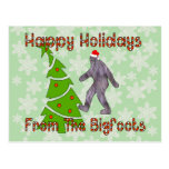 Bigfoot Christmas Postcard