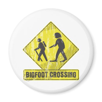 Bigfoot Crossing Fridge Magnet by insomniak