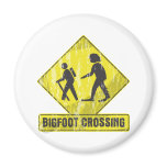 Bigfoot Crossing Fridge Magnet