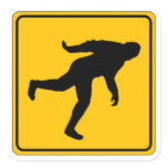 Bigfoot Crossing Square Sticker