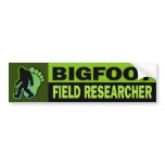 Bigfoot Field Researcher Bumper Sticker