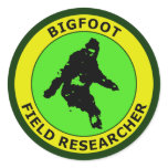 Bigfoot Field Researcher Round Stickers