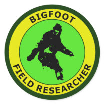 Bigfoot Field Researcher Round Stickers