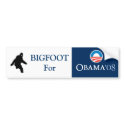 Bigfoot For OBAMA bumper stickers by zipflmeister Bigfoot For OBAMA bumper stickers