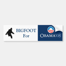 Bigfoot For OBAMA Bumper Stickers