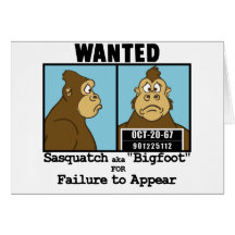 Bigfoot Greeting Card