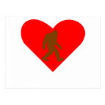 Bigfoot Heart Postcards