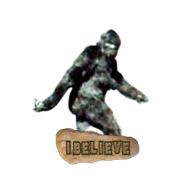 Bigfoot I Believe Cutout Photo Sculpture by cryptozoologyshop