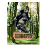 Bigfoot I Believe Postcard