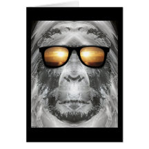 Bigfoot In Shades Greeting Card