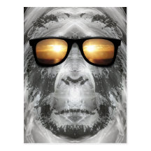 Bigfoot In Shades Post Card