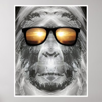 Bigfoot In Shades Print by fivestars