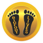 Bigfoot Lives Round Stickers