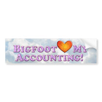 Bigfoot Loves My Accounting - Basic Bumper Stickers