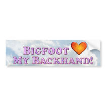 Bigfoot Loves My Backhand - Basic Bumper Sticker